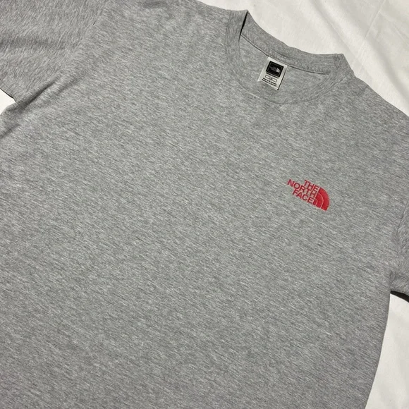 The North Face Gray With Red Logo Shirt. Large. - Picture 2 of 9